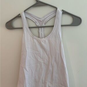 Lululemon White Racerback Tank Top